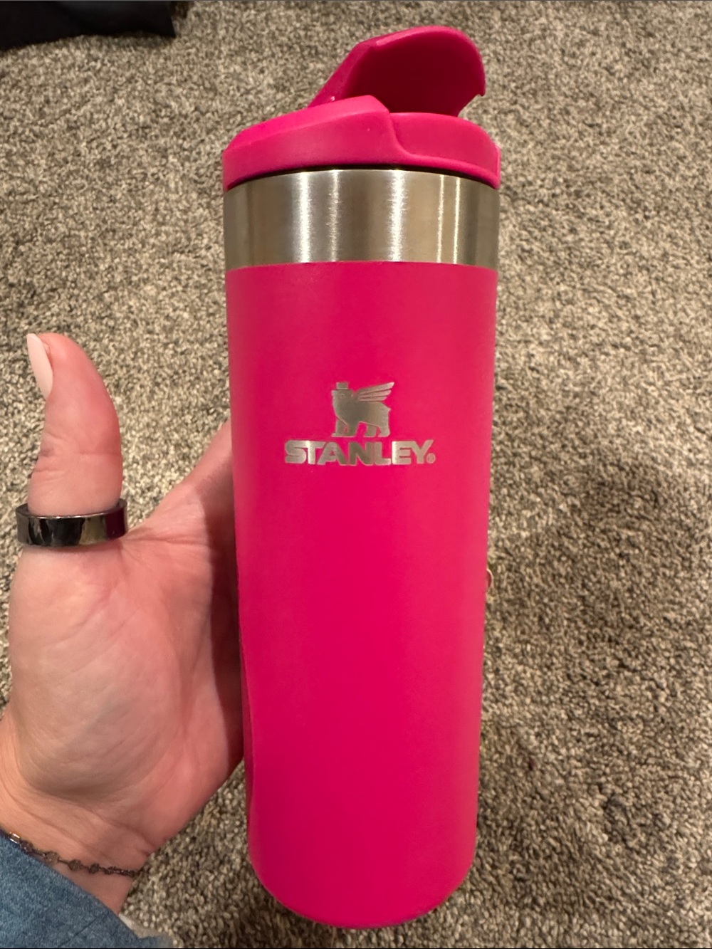 Stanley Hot Pink Insulated Travel Bottle